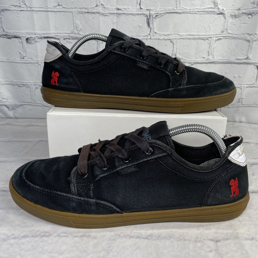 Chrome Mens Mirko Size 9 Shoes Black Gum‎ BR0314 Lace Up Forged Rubber Bombproof